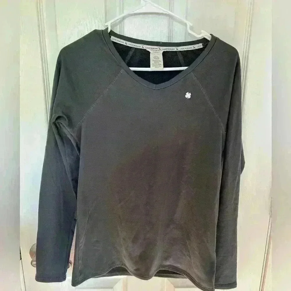 Lucky Brand Grey active Long Sleeve size small. - Picture 1 of 4